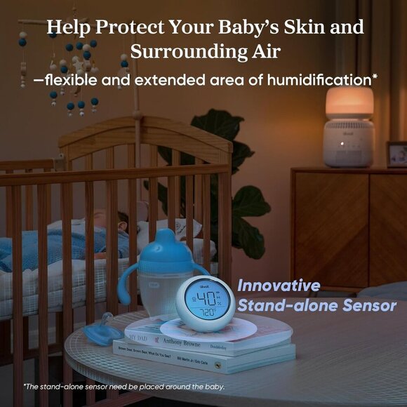 Evaporative Humidifiers for Bedroom Baby, Dual Air and Water Filters, Separate S - Picture 4 of 7